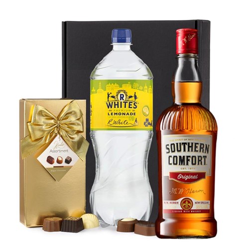Southern Comfort with R. White’s Lemonade & Chocolates Gift Box | Spirit Mixer Set